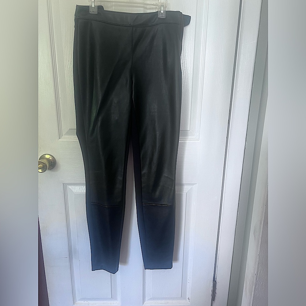 White House Black Market black pleather (front) leggings